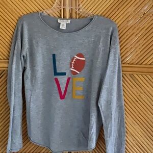 Rachel Zoe Love Football Game Day Sweater Cashmere Blend Size Medium
